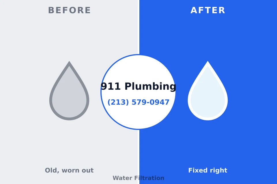 Before and after: plumbing repair Parkland, WA